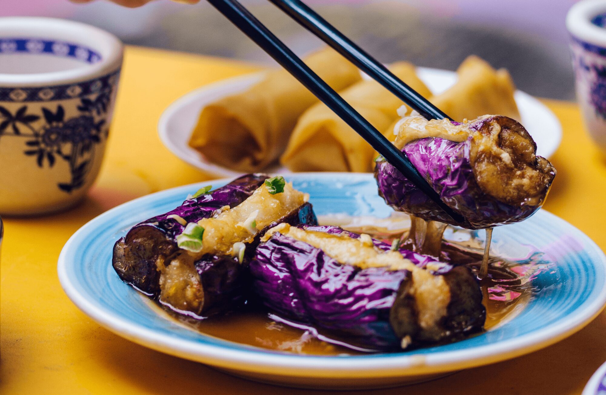 Creamy Walnut-Stuffed Eggplant Rolls
