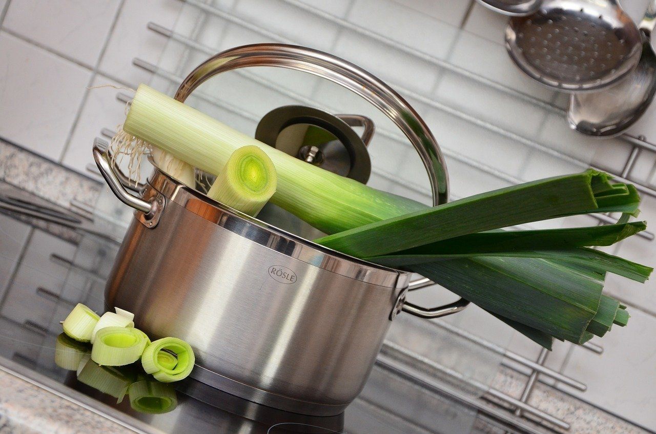 Leeks with Pot