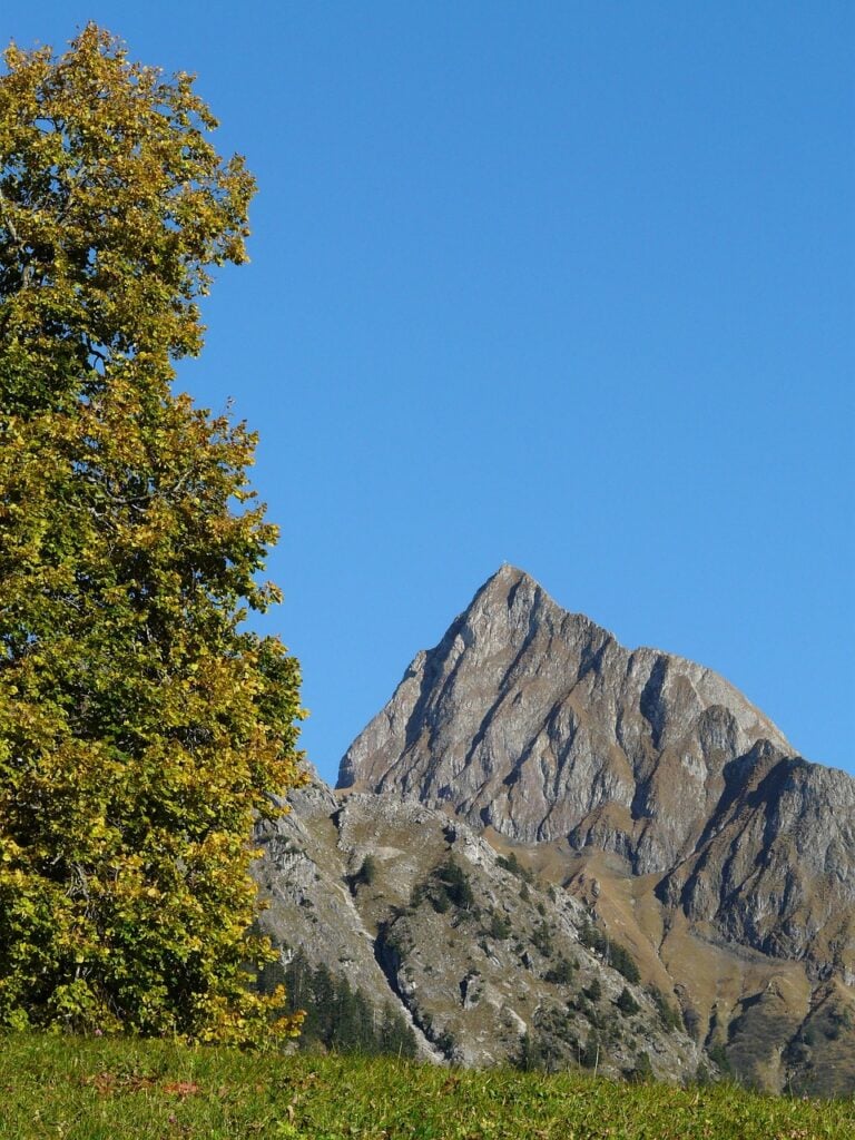 A mountain ridge leading to the summit