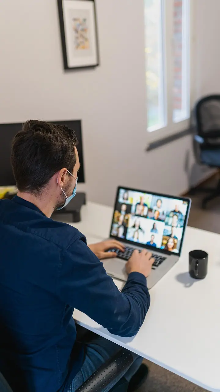 A desk set up for uninterrupted work