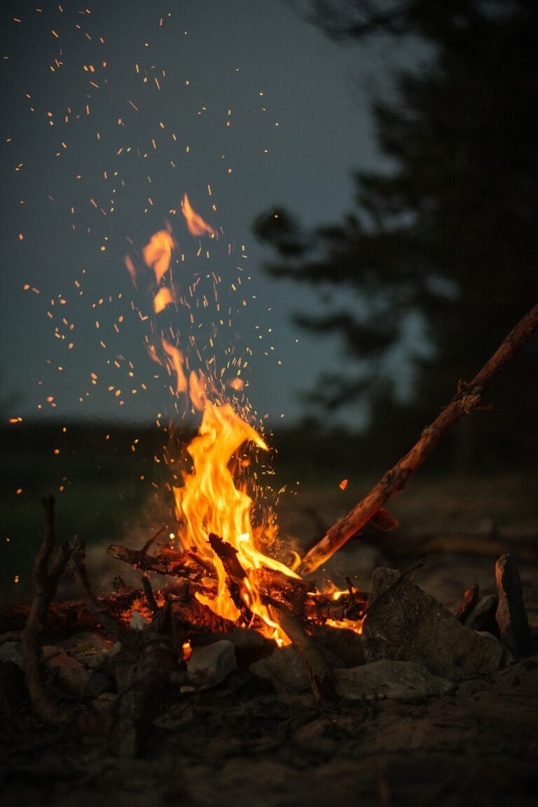 A fire kept going into the night