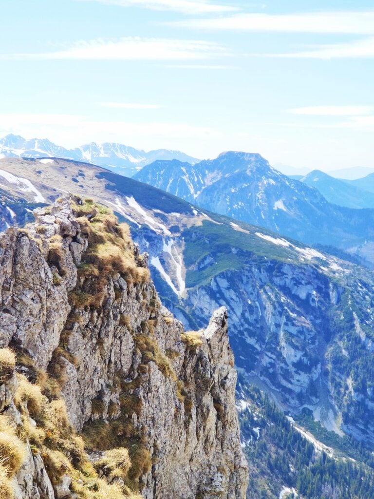 Bare rock near a mountain summit