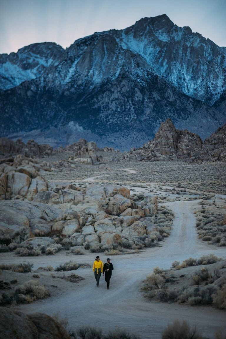 A mountain ridge leading to the summit