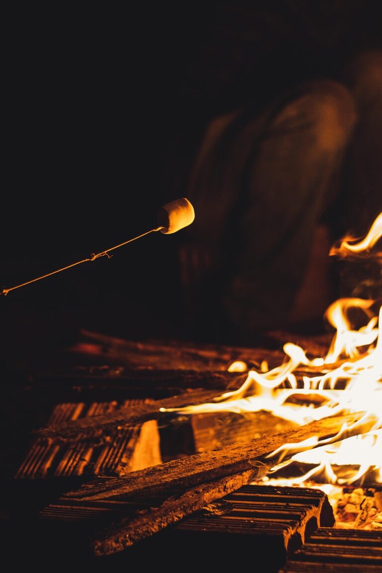 Flames against the dark