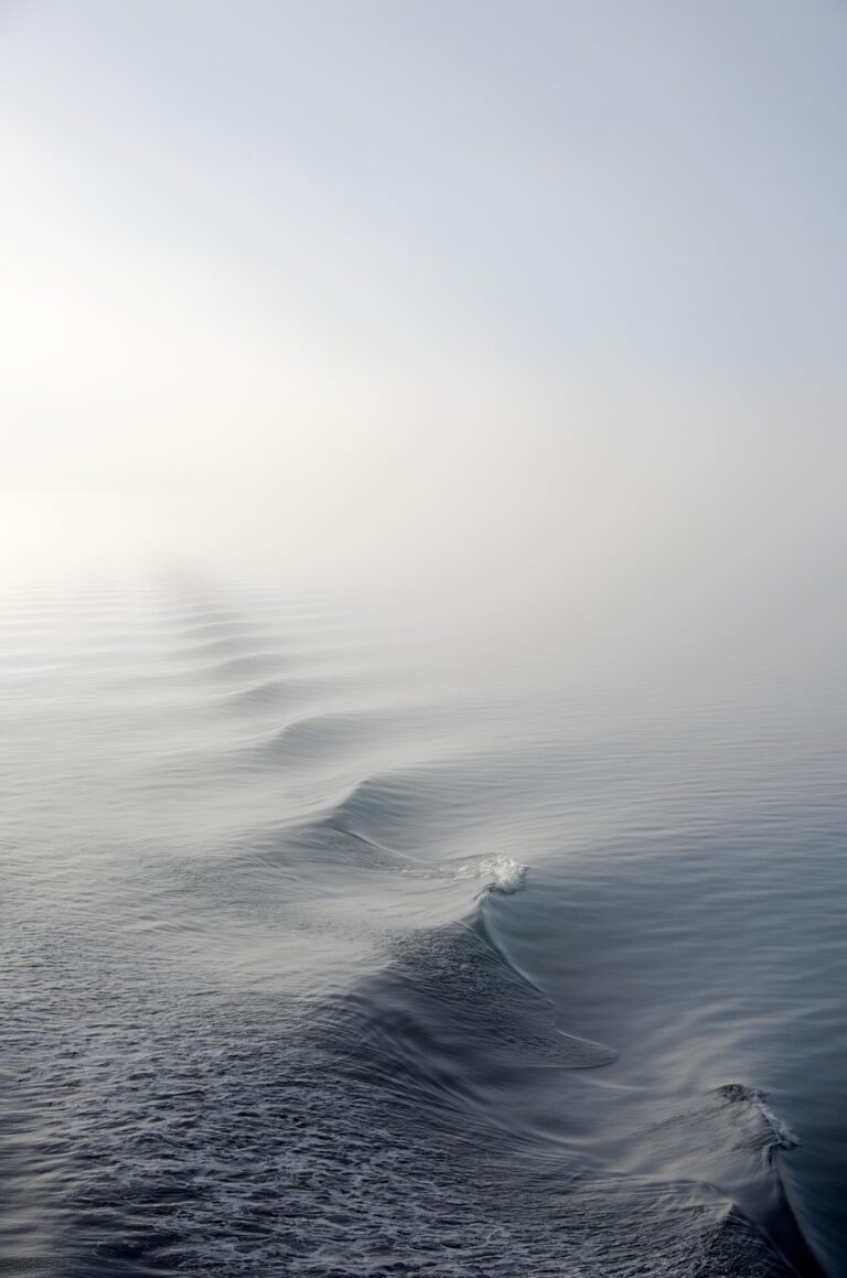 White water in an open channel