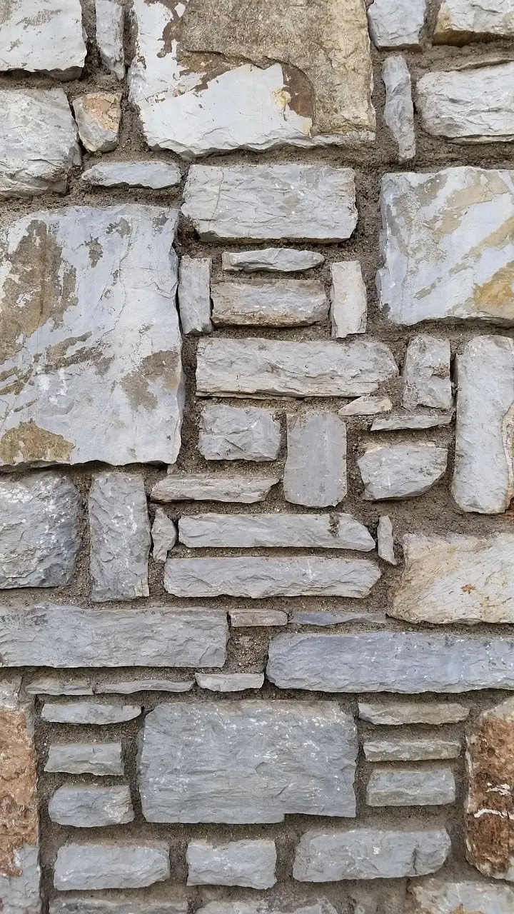 Old stonework worn by weather