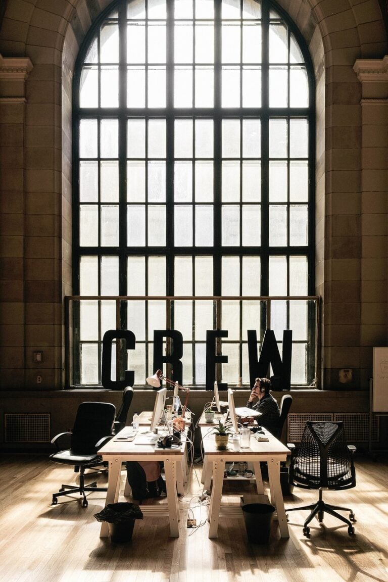 A desk set up for uninterrupted work