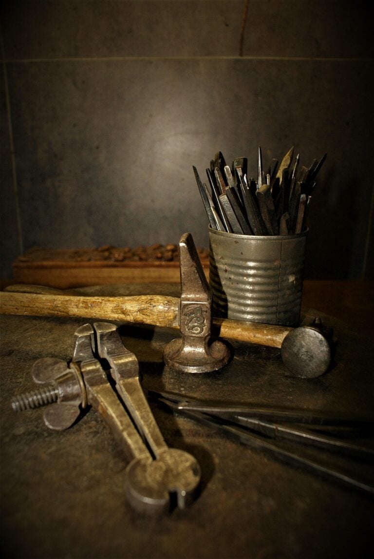 Tools laid out across a workbench