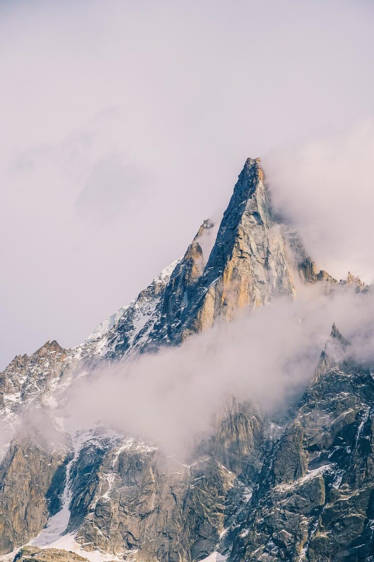 Bare rock near a mountain summit