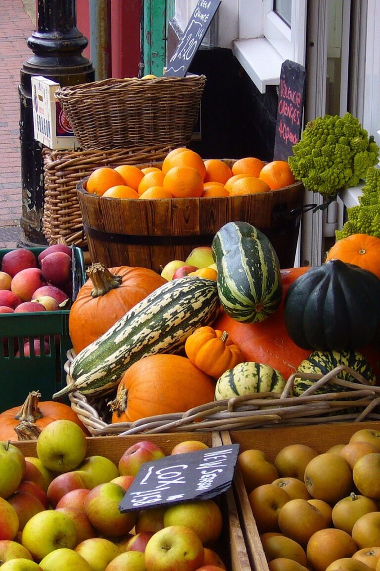 Unprocessed produce, plainly laid out