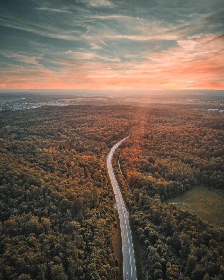 A long road with nothing on it