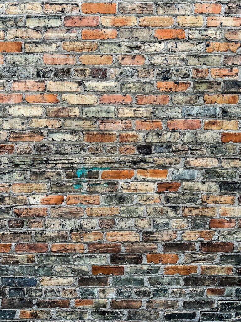 Old stonework worn by weather