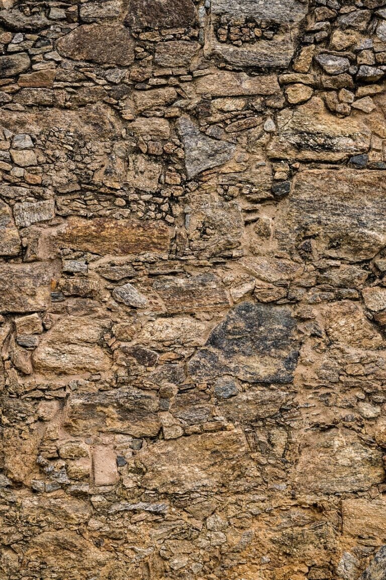 Old stonework worn by weather