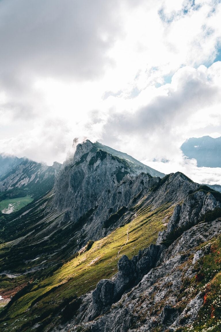 Bare rock near a mountain summit