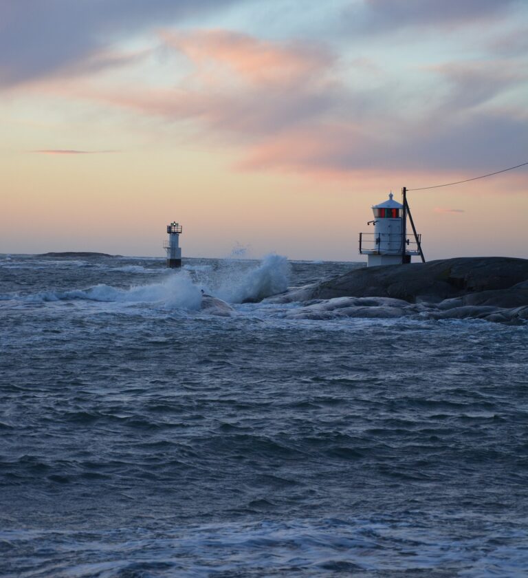 A rough sea under a low sky