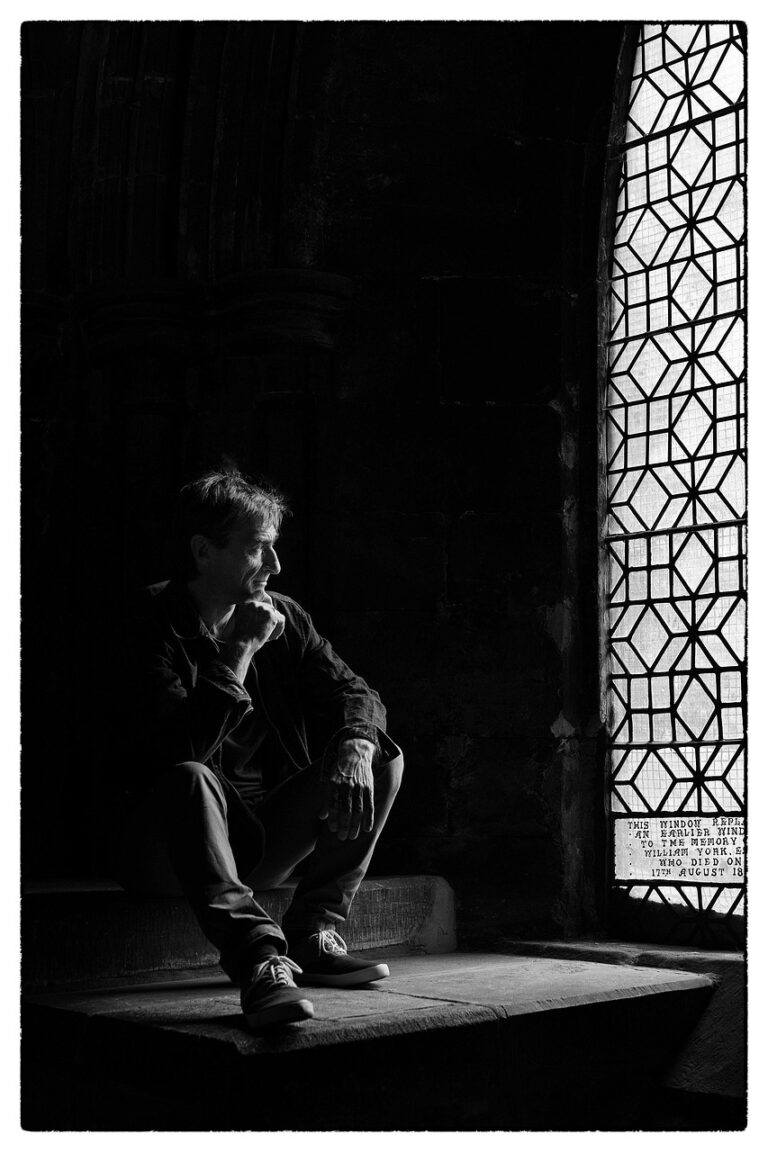 A man looking out at first light