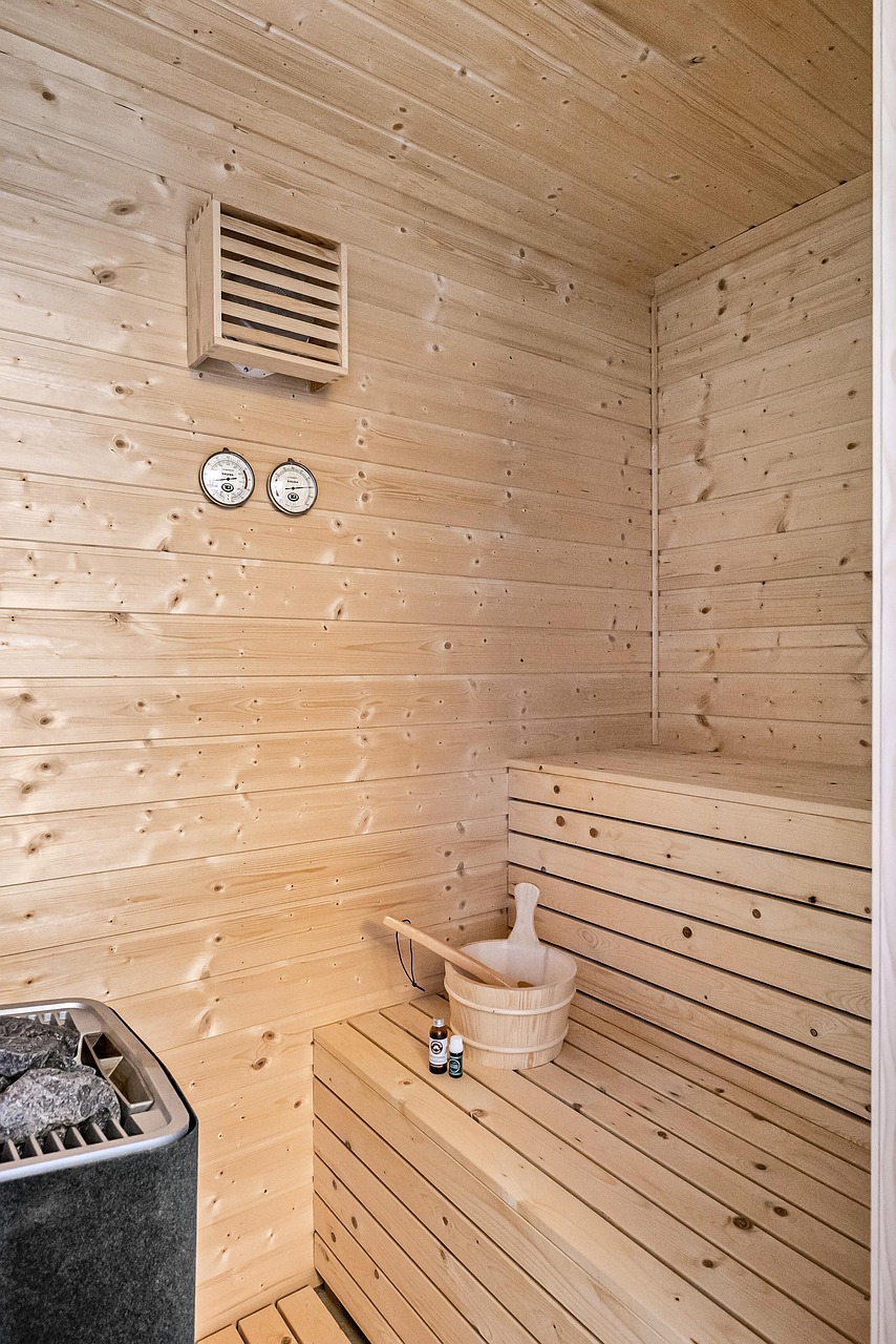 Wooden sauna interior, symbolizing sauna use as an evidence-backed longevity intervention