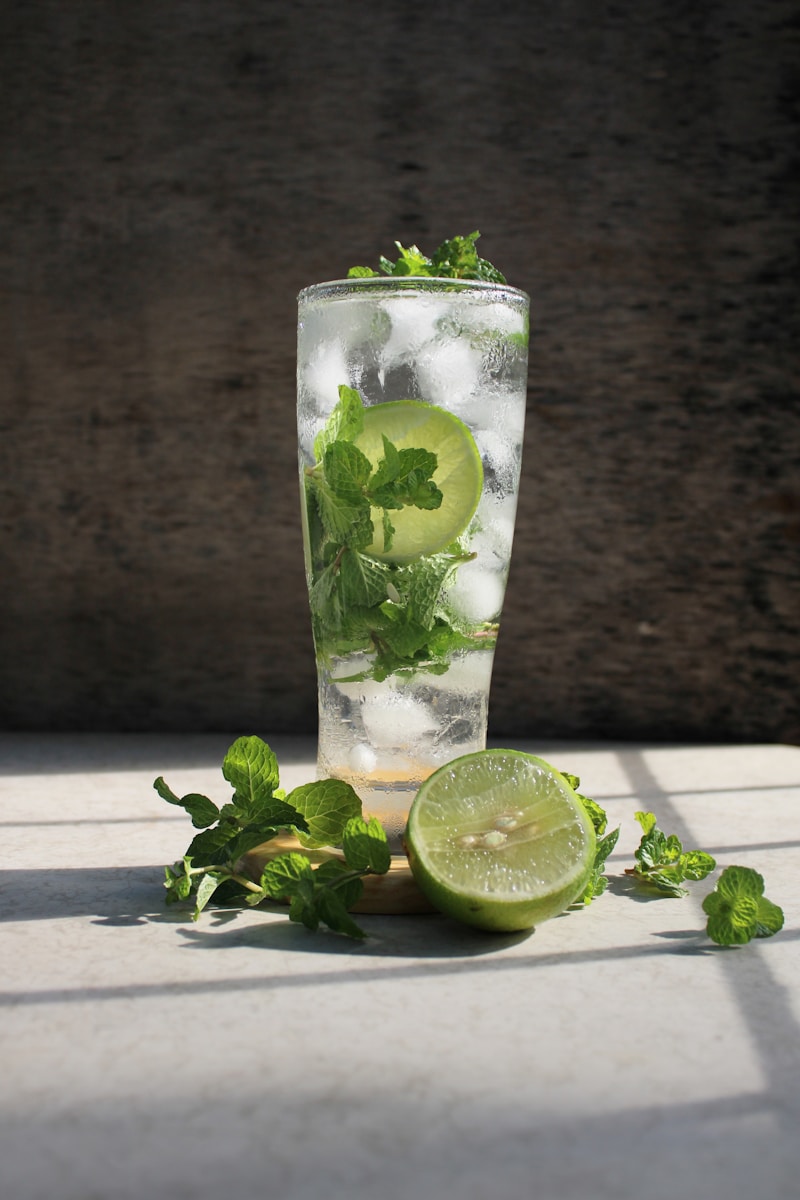 clear drinking glass with sliced lemon Abundant Water