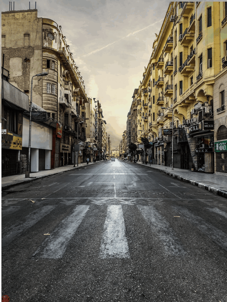 An empty road running to the horizon