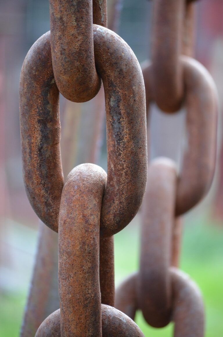 A heavy chain at its limit