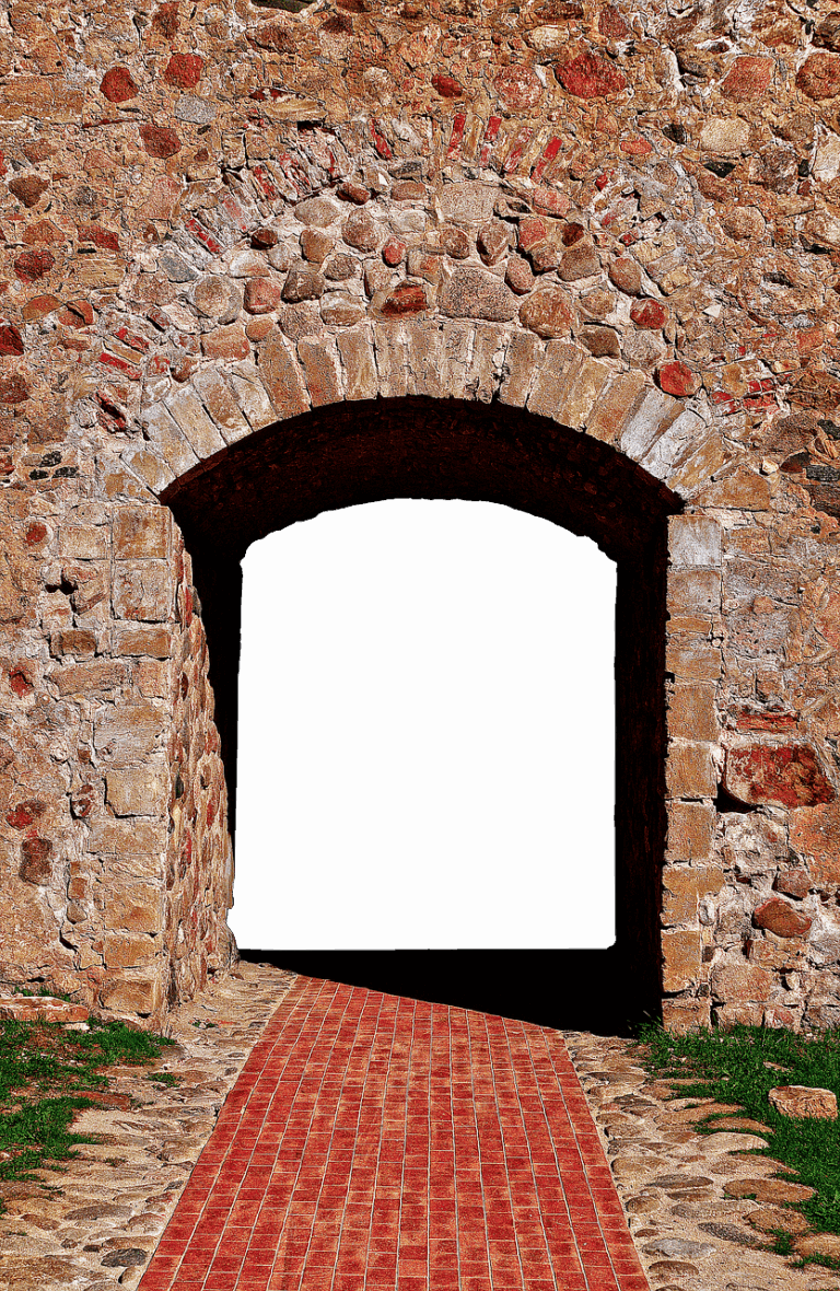 Old stonework worn by weather