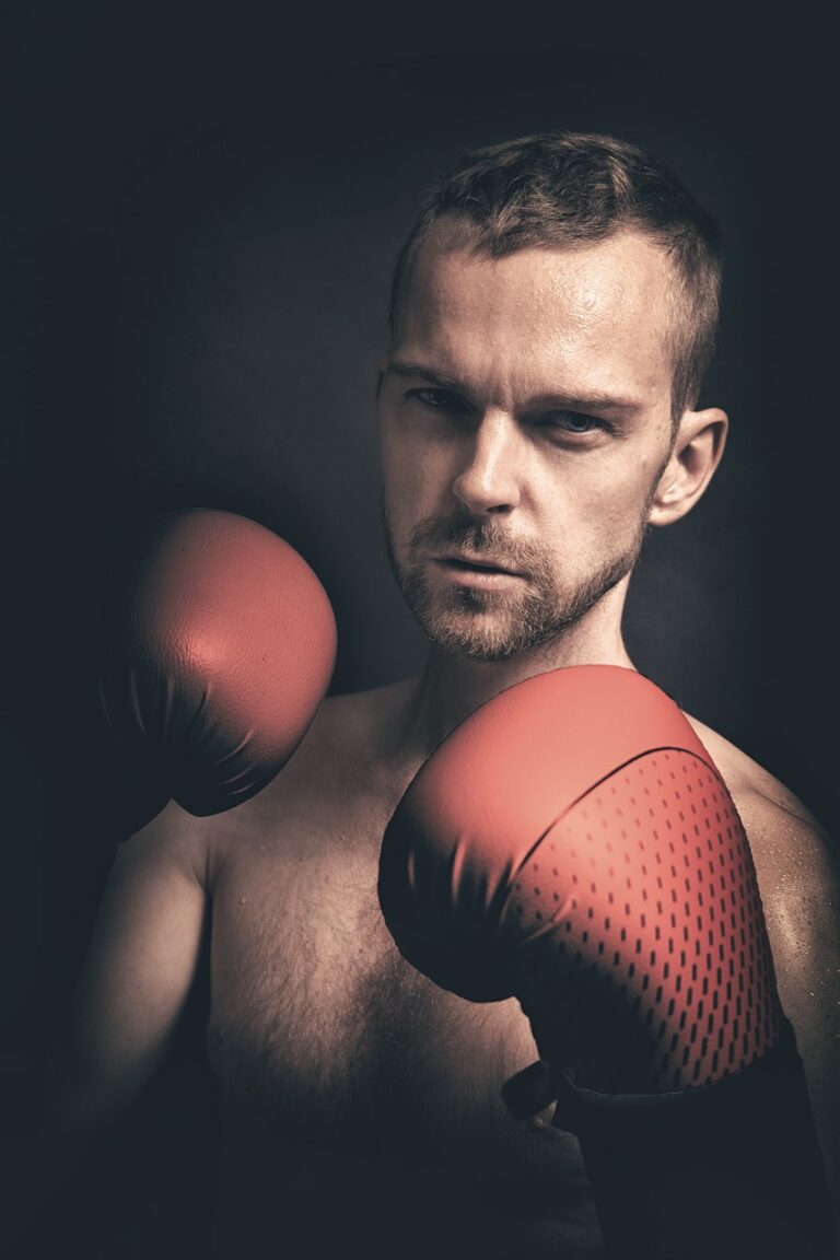 Wrapped hands and gloves before training