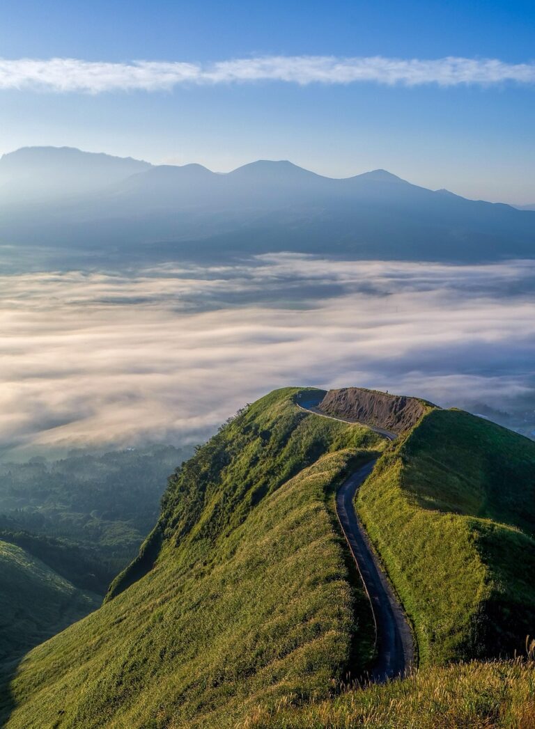 A mountain ridge leading to the summit
