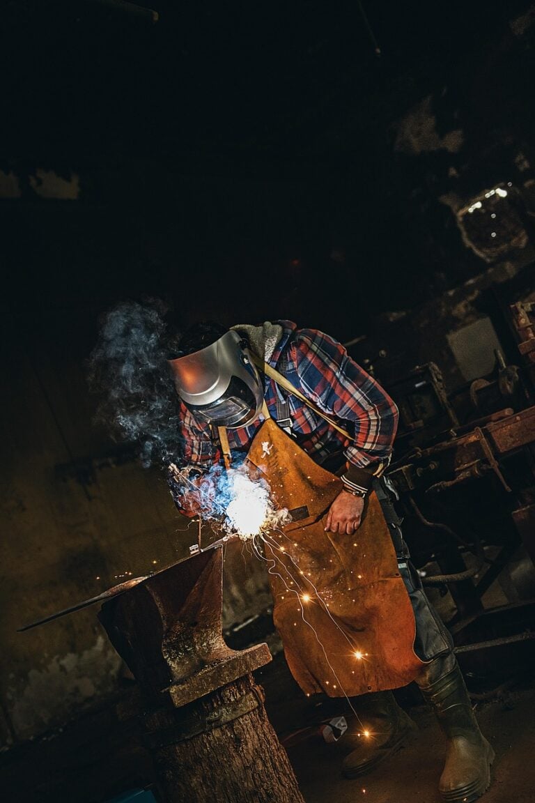 A forge burning at working heat