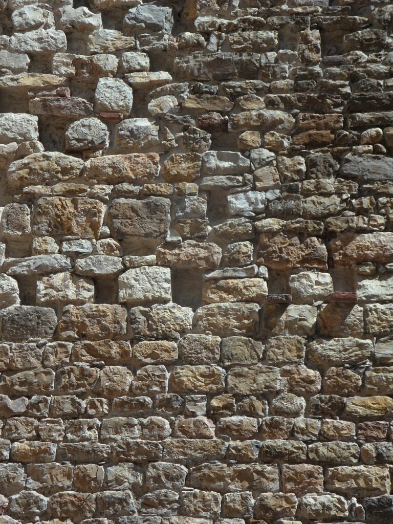 Cut stone laid without mortar