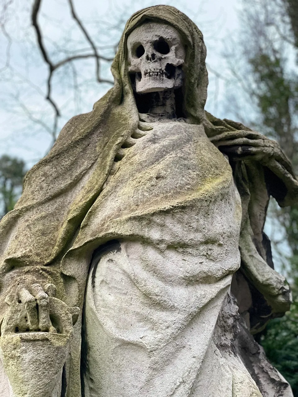 Statue representing institutional authority and ideological change
