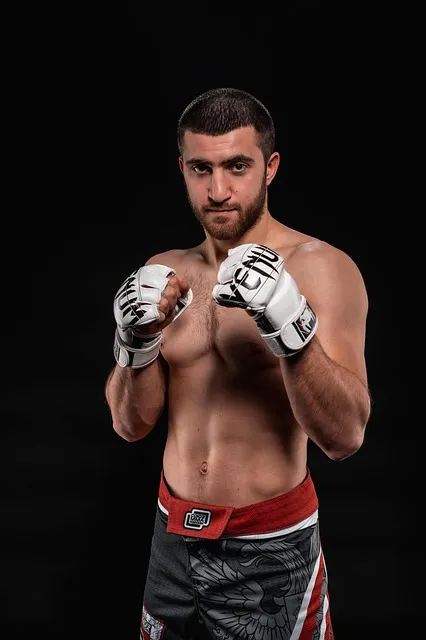 boxer, man, fighting gloves, fighter, boxing trunks, grappling gloves,