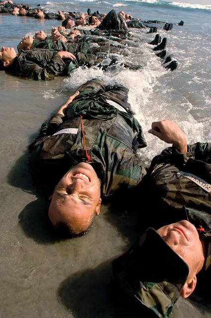 endurance, stress, army, military, sea, ocean, water, beach, nature,