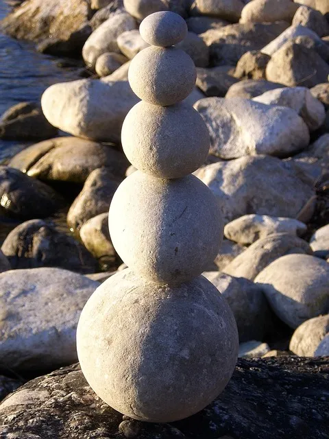 steinmanndli, nature, stones, the shade, contrast, beach, balance