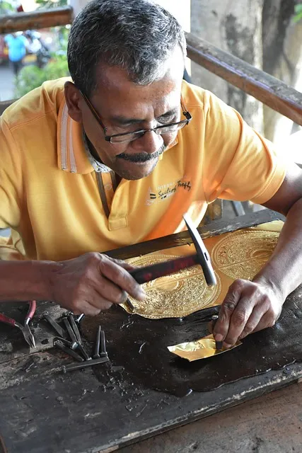 craftsman working with tools demonstrating focused skill
