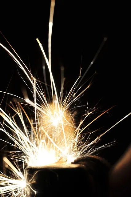 sparks, welding, industrial work, welding sparks, light, ignition, welding