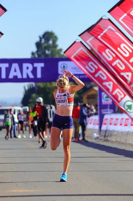 Marathon finish line representing sustained effort and the long game of