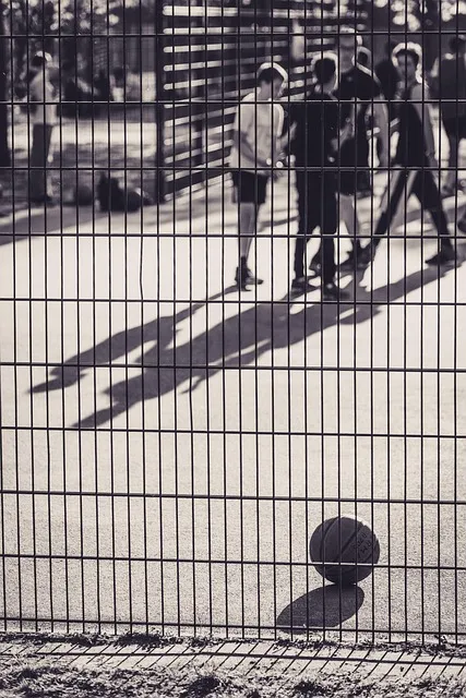 Basketball training montage in black and white representing persistence