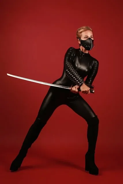 woman samurai warrior katana sword japanese style discipline focus