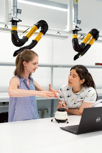 engineer at work in a high-output laboratory environment demonstrating
