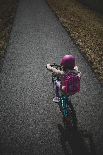 child, bike, wheel, girl, speed, road, joy, old, routine, routine, routine,