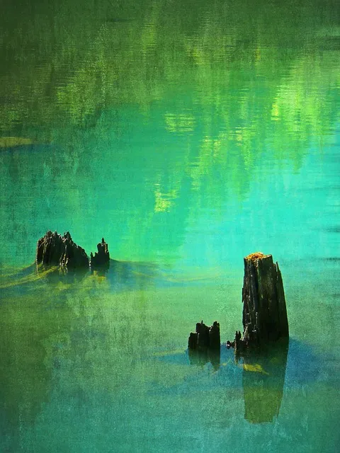 lake, ross lake, water, tree, stumps, scenic, reflection, colours, nature, green lake