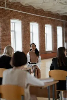 Students in a university lecture environment — the setting where discipline is demonstrated, not just described