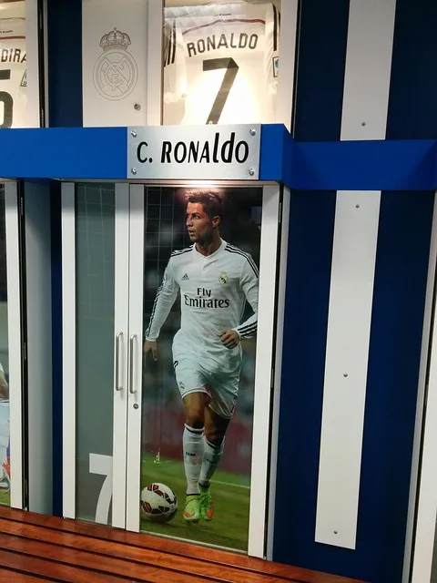 locker room, football, real madrid, ronaldo, soccer player, santiago