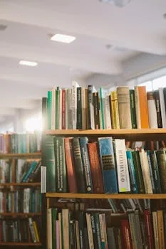 Bookshelf in a sunlit library — the right books land at the right time