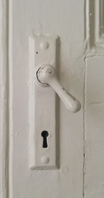 door, wall, lock, handle, house, entrance, doorknob, keyhole, metal key,