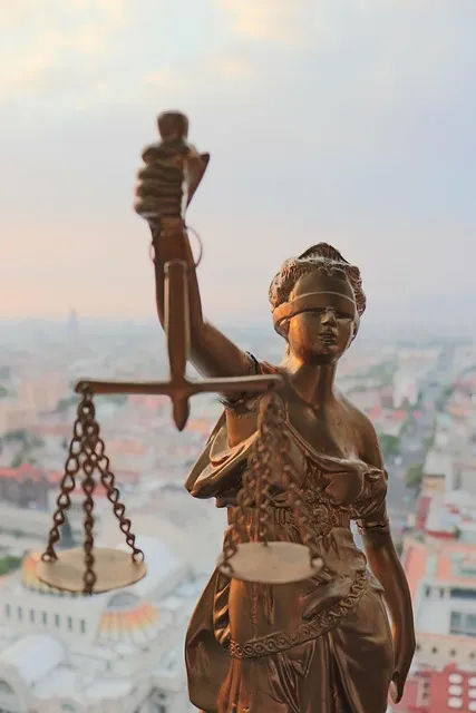 Themis scales of justice representing balanced strategic thinking and