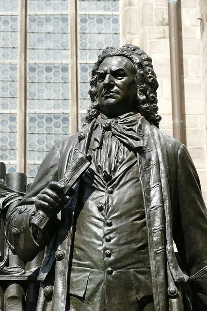 leipzig, saxony, historic center, city square, monument, bach, statue,