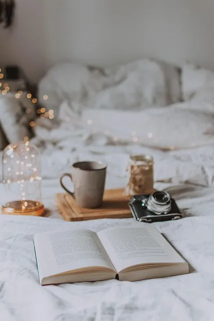 Books and morning light