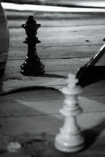 chess pieces strategy representing the art of war principles
