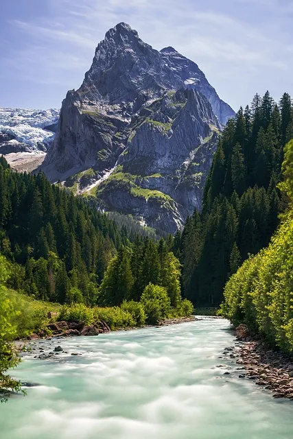 Mountains, river, forest